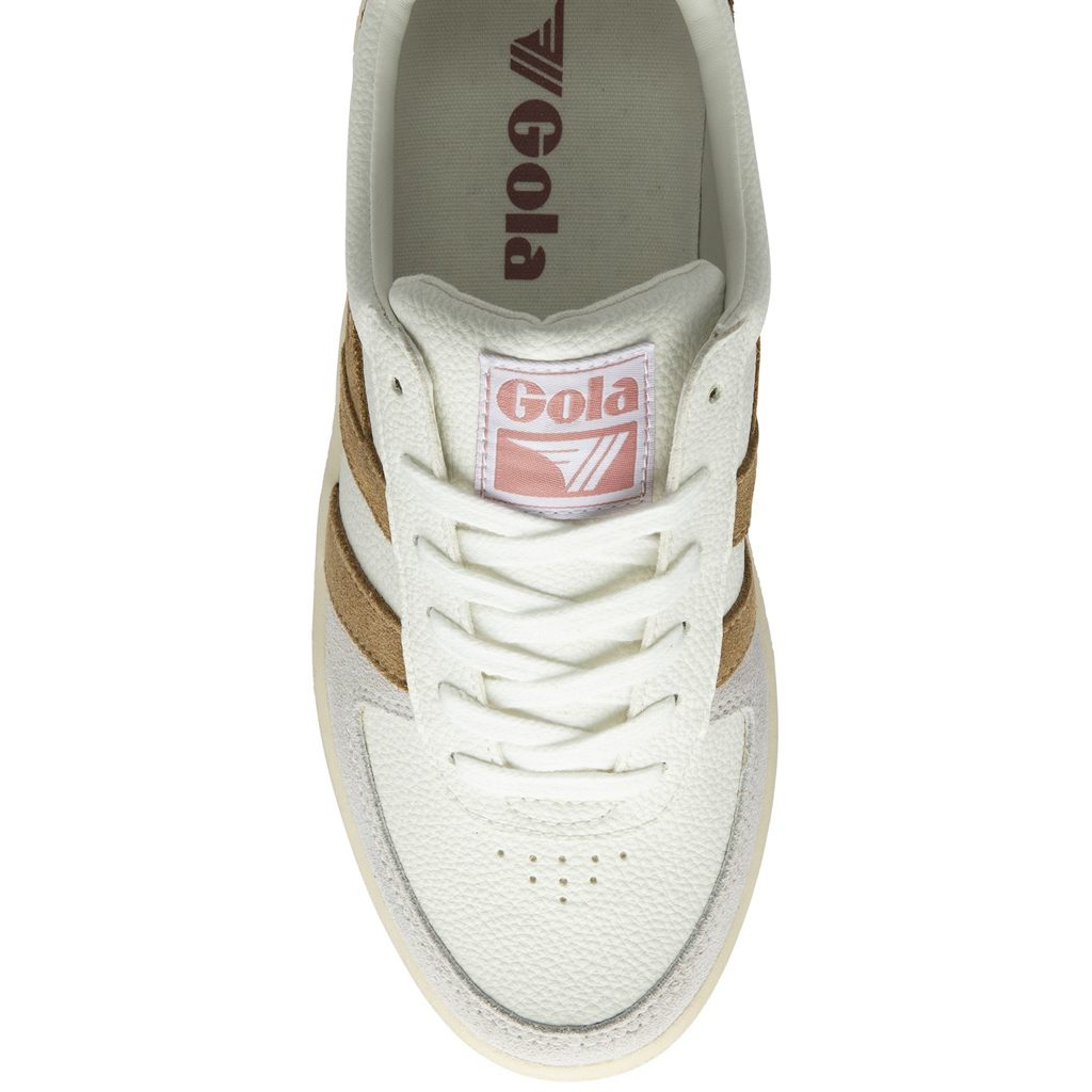 Gola Classics Grandslam Trident Sneakers Blancas Marrones Rosas Colombia | 820KUIWES