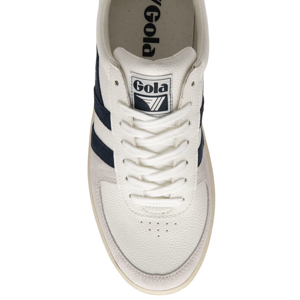 Gola Classics Grandslam Trident Sneakers Blancas Azul Marino Azules Colombia | 134LDYKJC