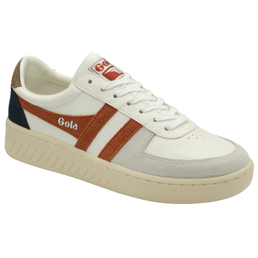 Gola Classics Grandslam Trident Sneakers Blancas Naranjas Colombia | 536BIWOJP