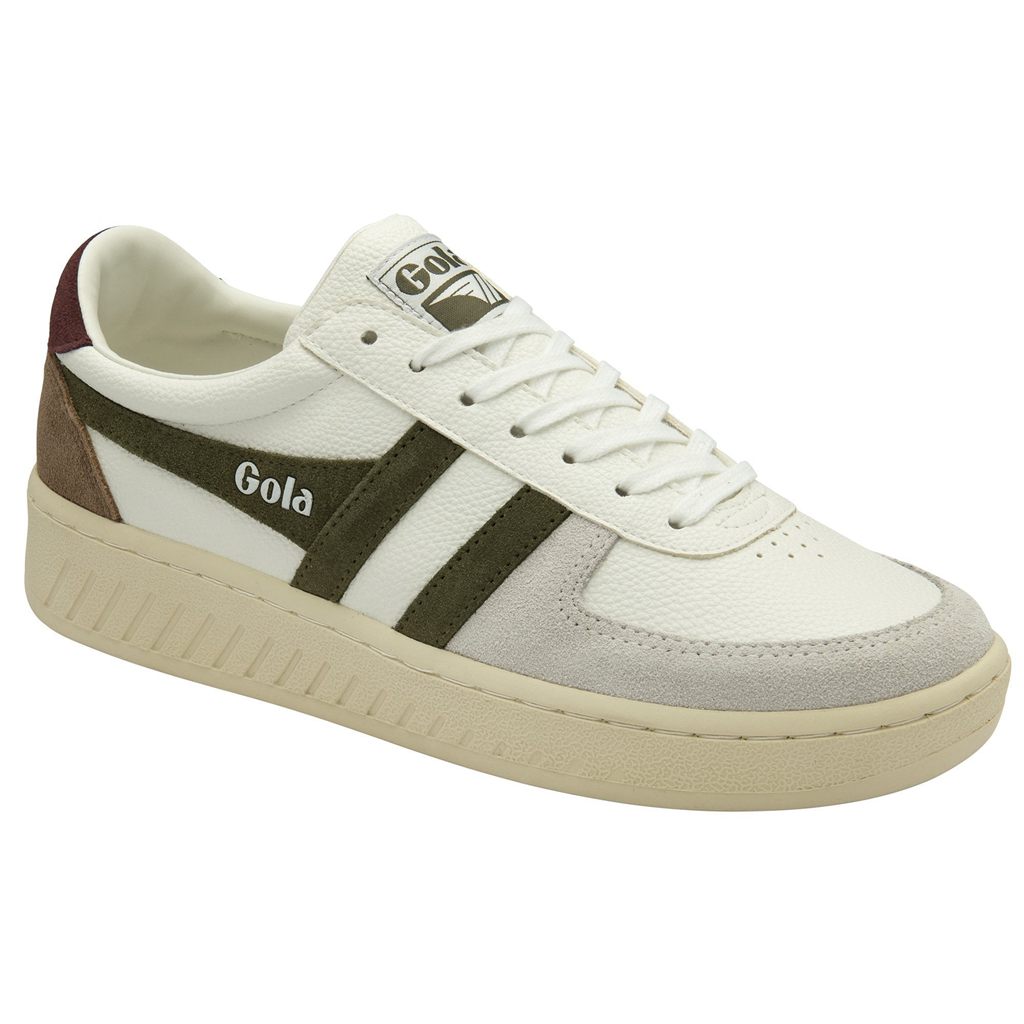 Gola Classics Grandslam Trident Sneakers Blancas Kaki Burdeos Colombia | 392GDUBXJ
