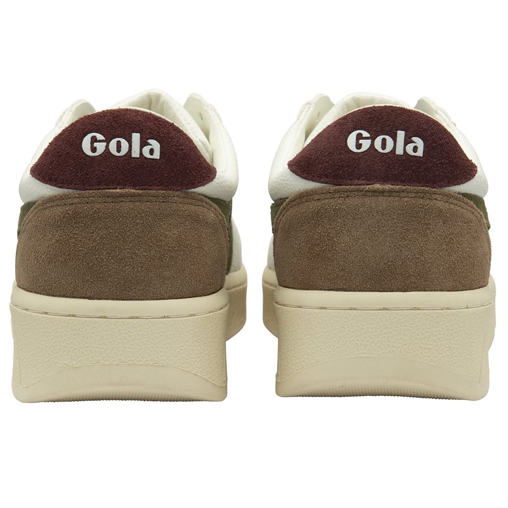 Gola Classics Grandslam Trident Sneakers Blancas Kaki Burdeos Colombia | 392GDUBXJ