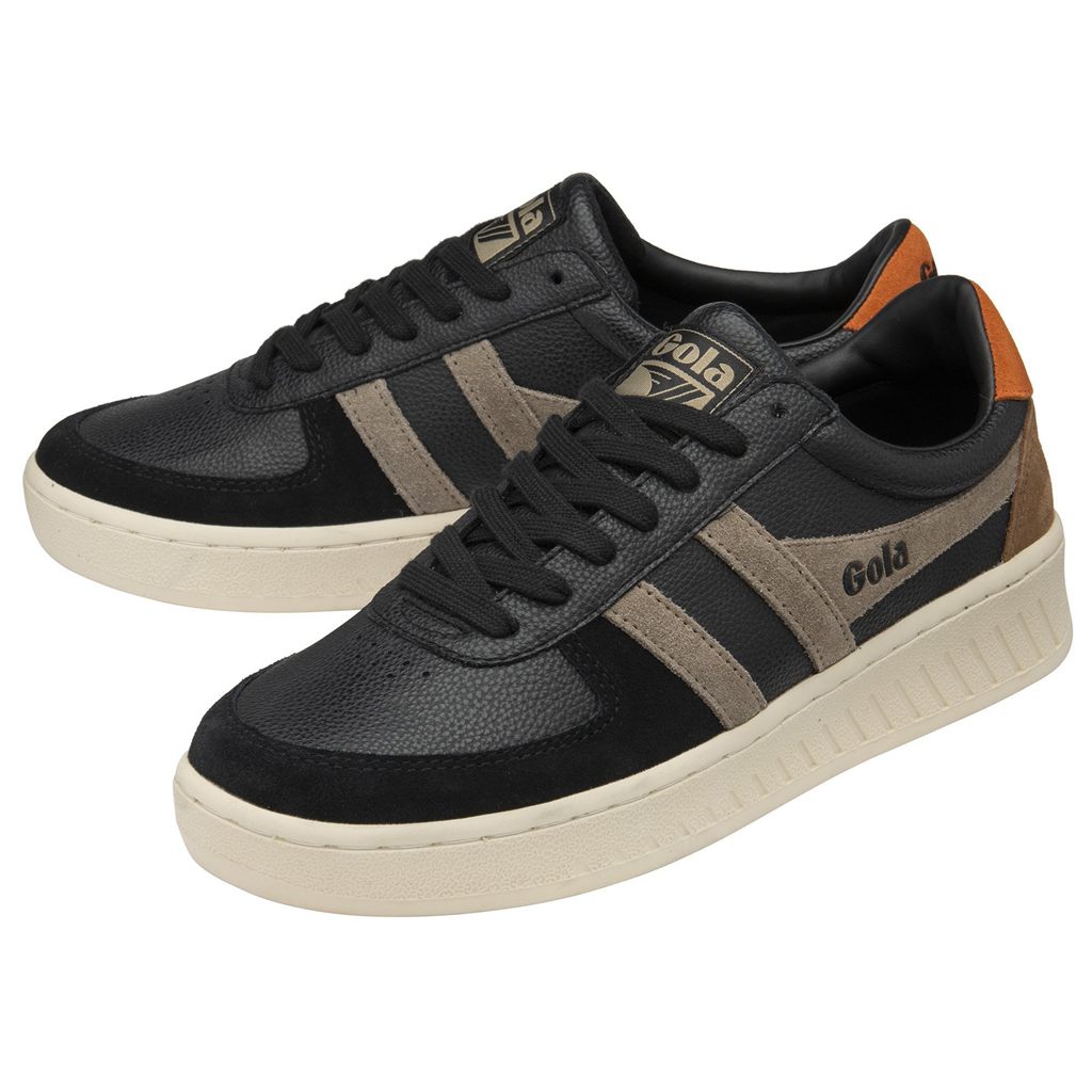Gola Classics Grandslam Trident Sneakers Negras Naranjas Colombia | 591RQUZPD