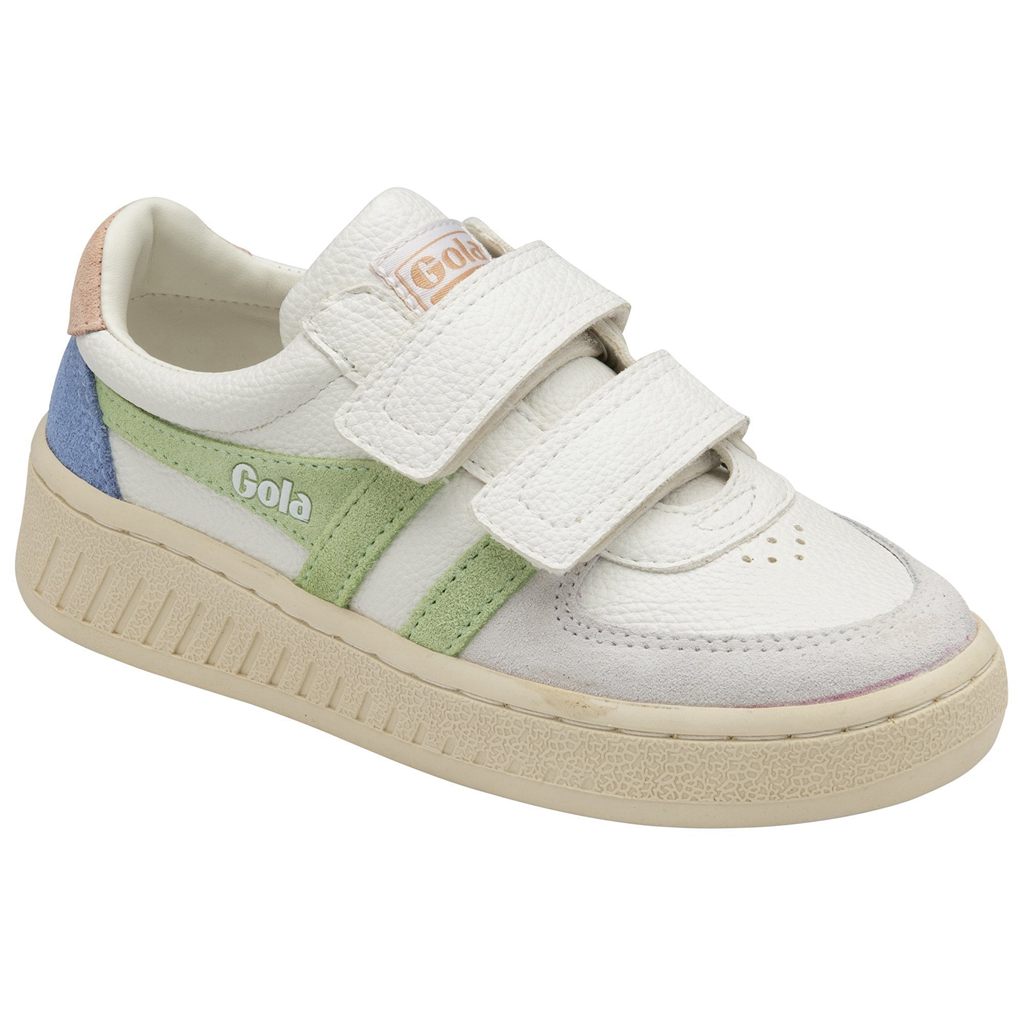 Gola Classics Grandslam Trident Strap Sneakers Blancas Verde Rosas Colombia | 916QXZWGE