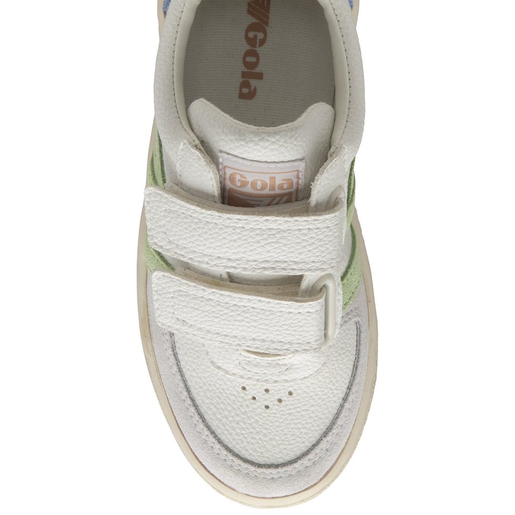 Gola Classics Grandslam Trident Strap Sneakers Blancas Verde Rosas Colombia | 916QXZWGE
