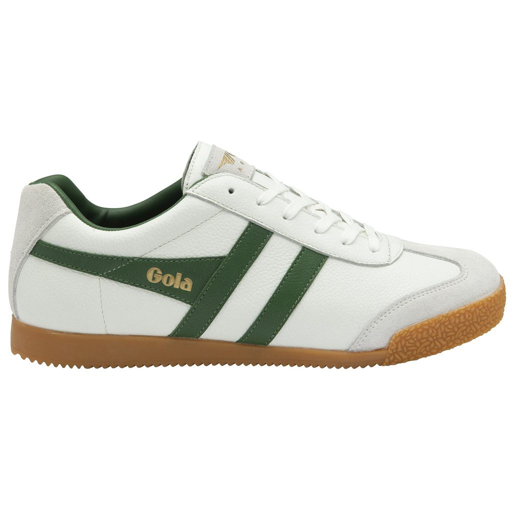 Gola Classics Harrier Leather Sneakers Blancas Verde Verde Colombia | 834DHLTJE