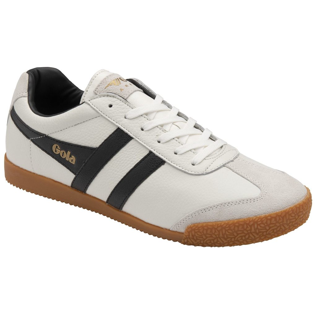 Gola Classics Harrier Leather Sneakers Blancas Negras Negras Colombia | 041IQTKFU