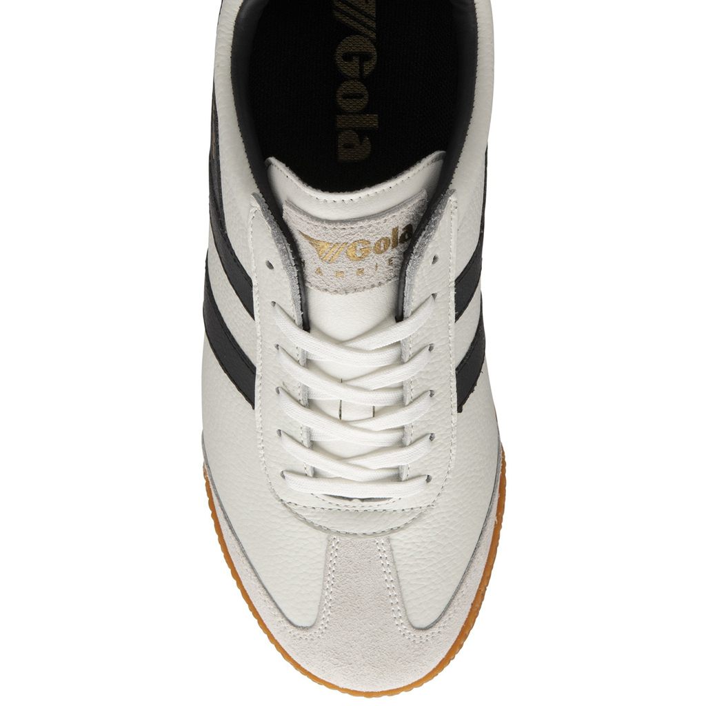 Gola Classics Harrier Leather Sneakers Blancas Negras Negras Colombia | 041IQTKFU
