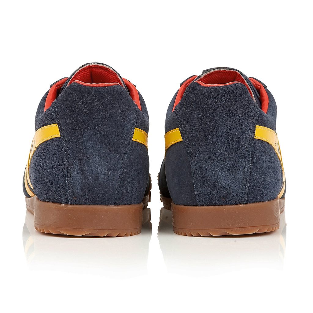Gola Classics Harrier Suede Sneakers Azul Marino Rojas Colombia | 394RQWVBG