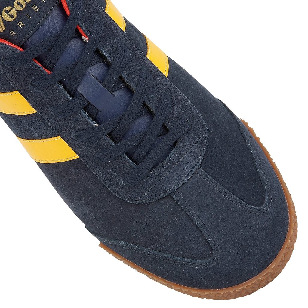 Gola Classics Harrier Suede Sneakers Azul Marino Rojas Colombia | 394RQWVBG