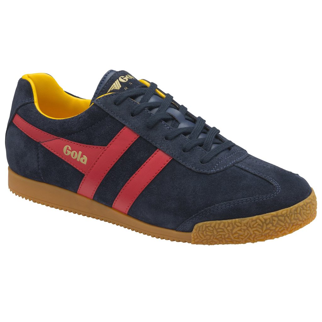 Gola Classics Harrier Suede Sneakers Azul Marino Rojas Colombia | 607FIBKGP
