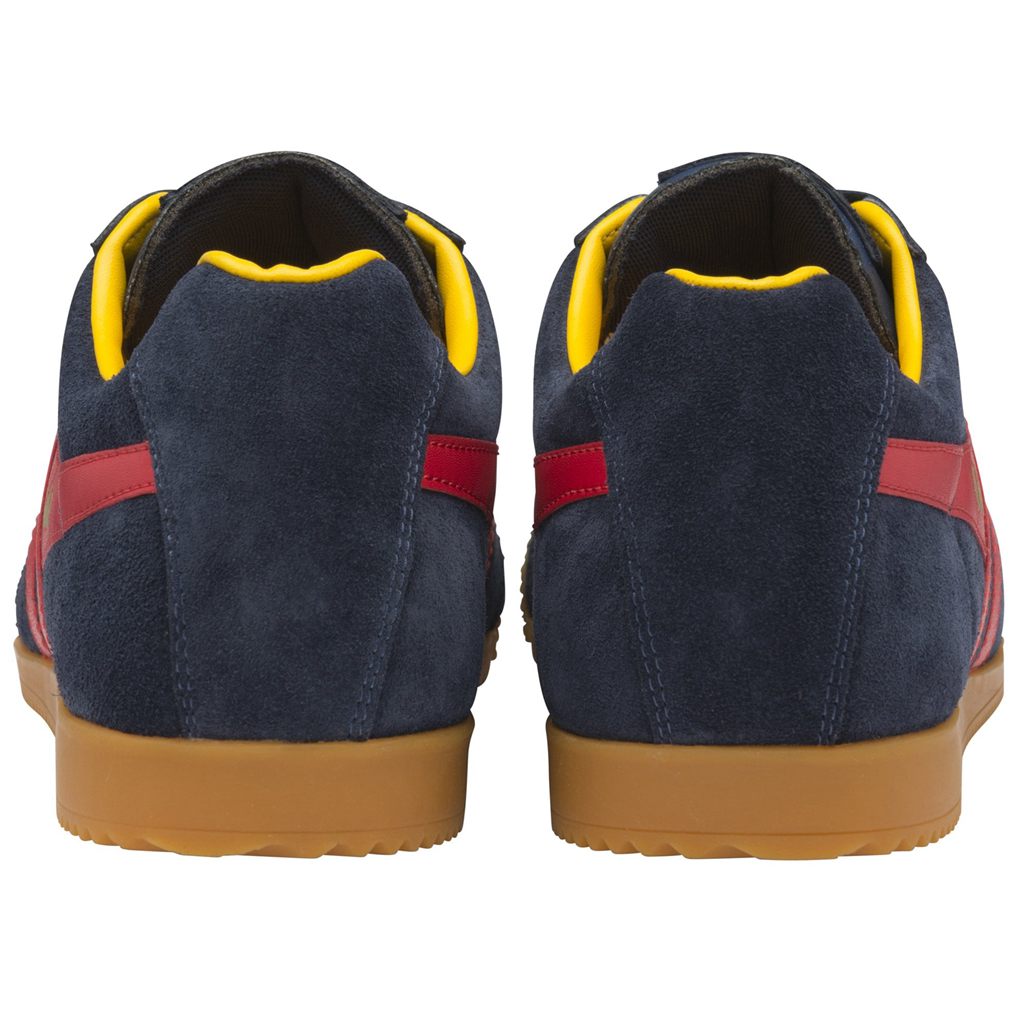 Gola Classics Harrier Suede Sneakers Azul Marino Rojas Colombia | 607FIBKGP