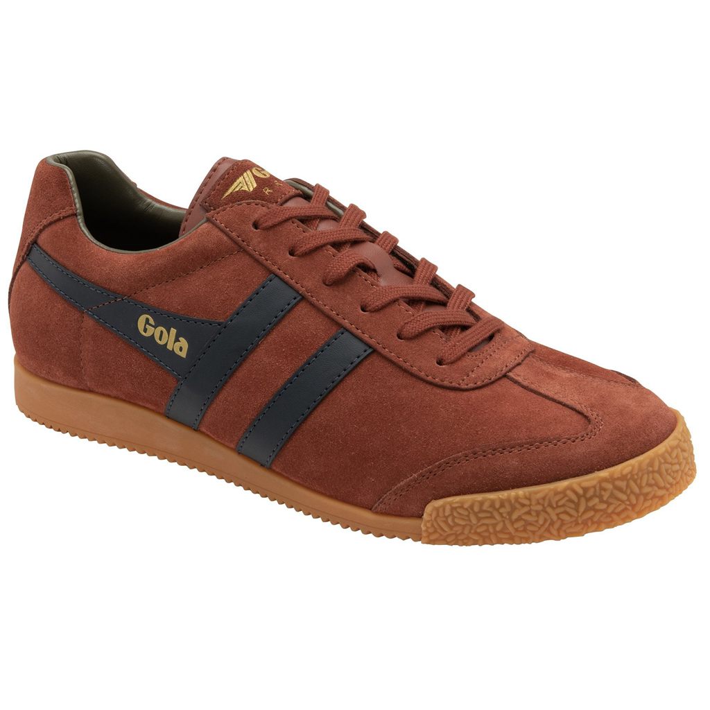 Gola Classics Harrier Suede Sneakers Azul Marino Kaki Colombia | 075REUZXP