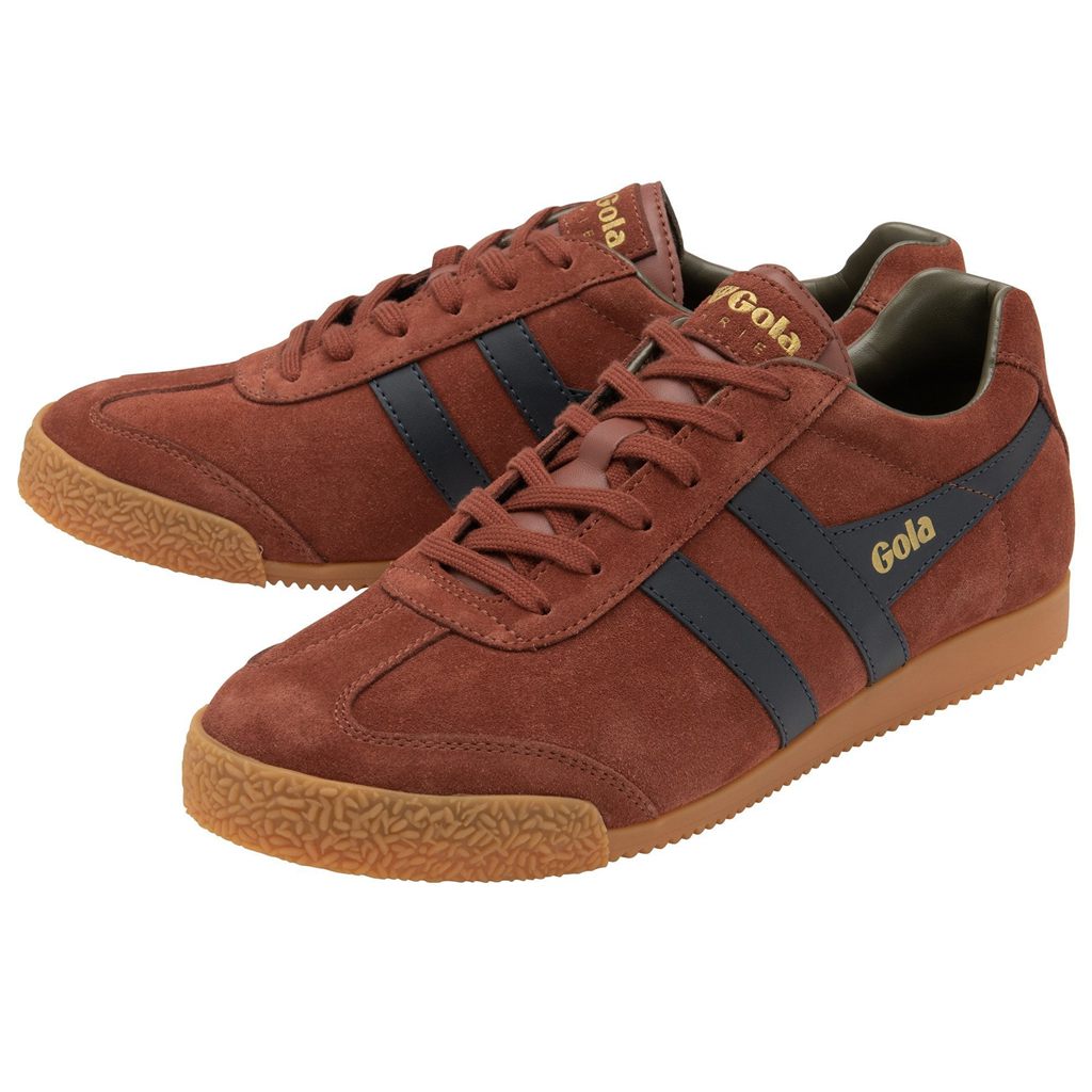 Gola Classics Harrier Suede Sneakers Azul Marino Kaki Colombia | 075REUZXP