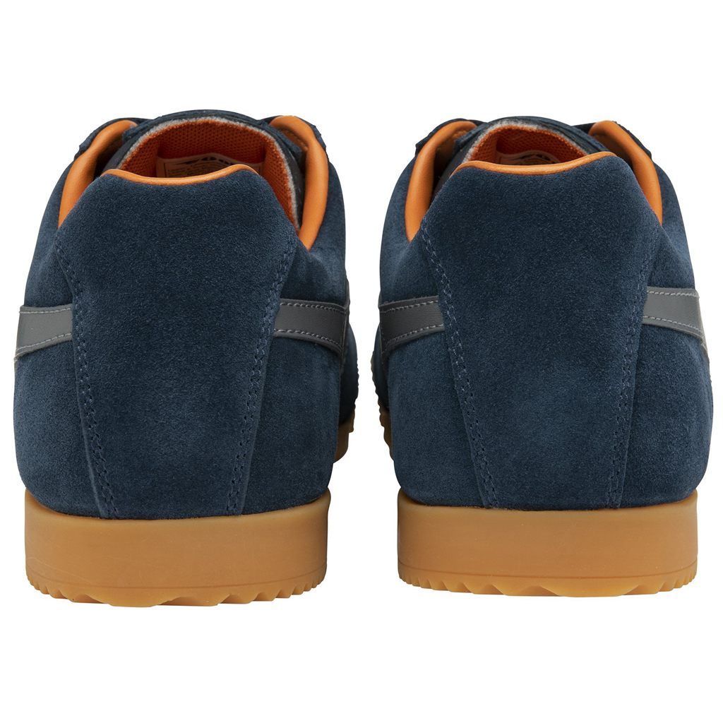 Gola Classics Harrier Suede Sneakers Azul Marino Naranjas Colombia | 728OTJBQU