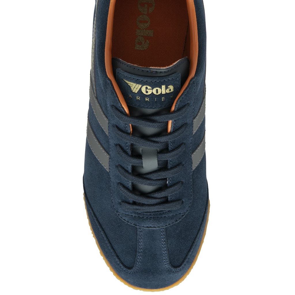 Gola Classics Harrier Suede Sneakers Azul Marino Naranjas Colombia | 728OTJBQU