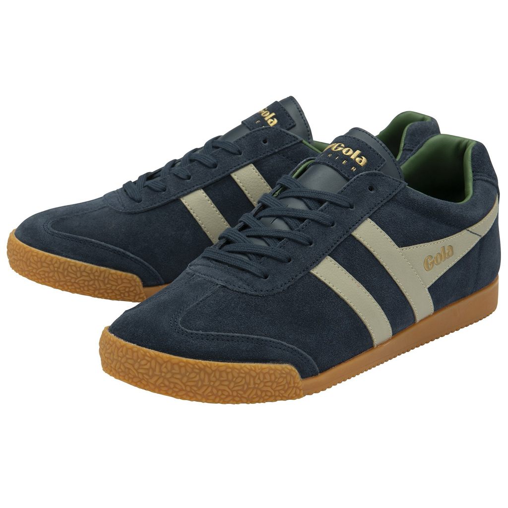 Gola Classics Harrier Suede Sneakers Azul Marino Gris Colombia | 759KLNGQZ