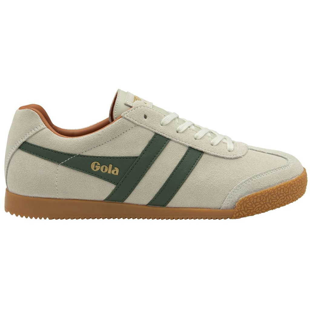 Gola Classics Harrier Suede Sneakers Blancas Naranjas Colombia | 861LWCMJD