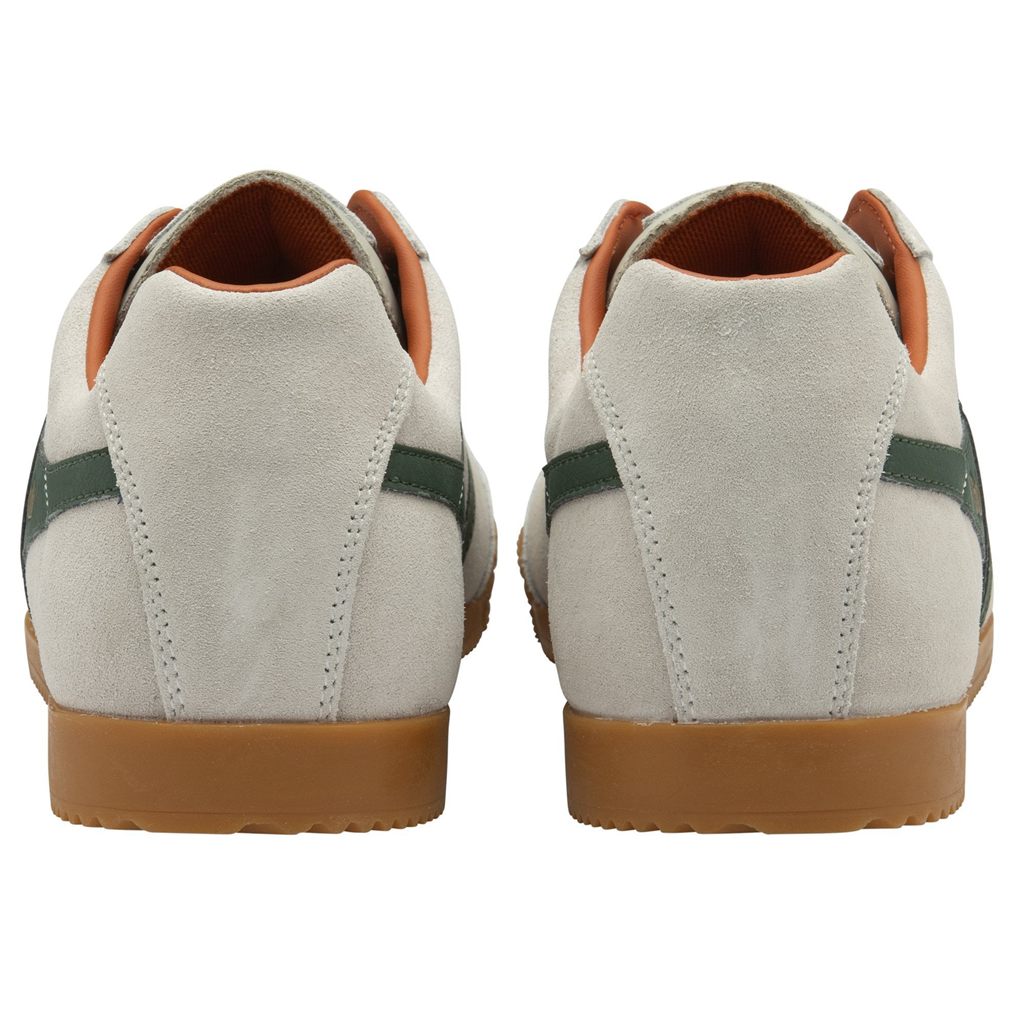 Gola Classics Harrier Suede Sneakers Blancas Naranjas Colombia | 861LWCMJD