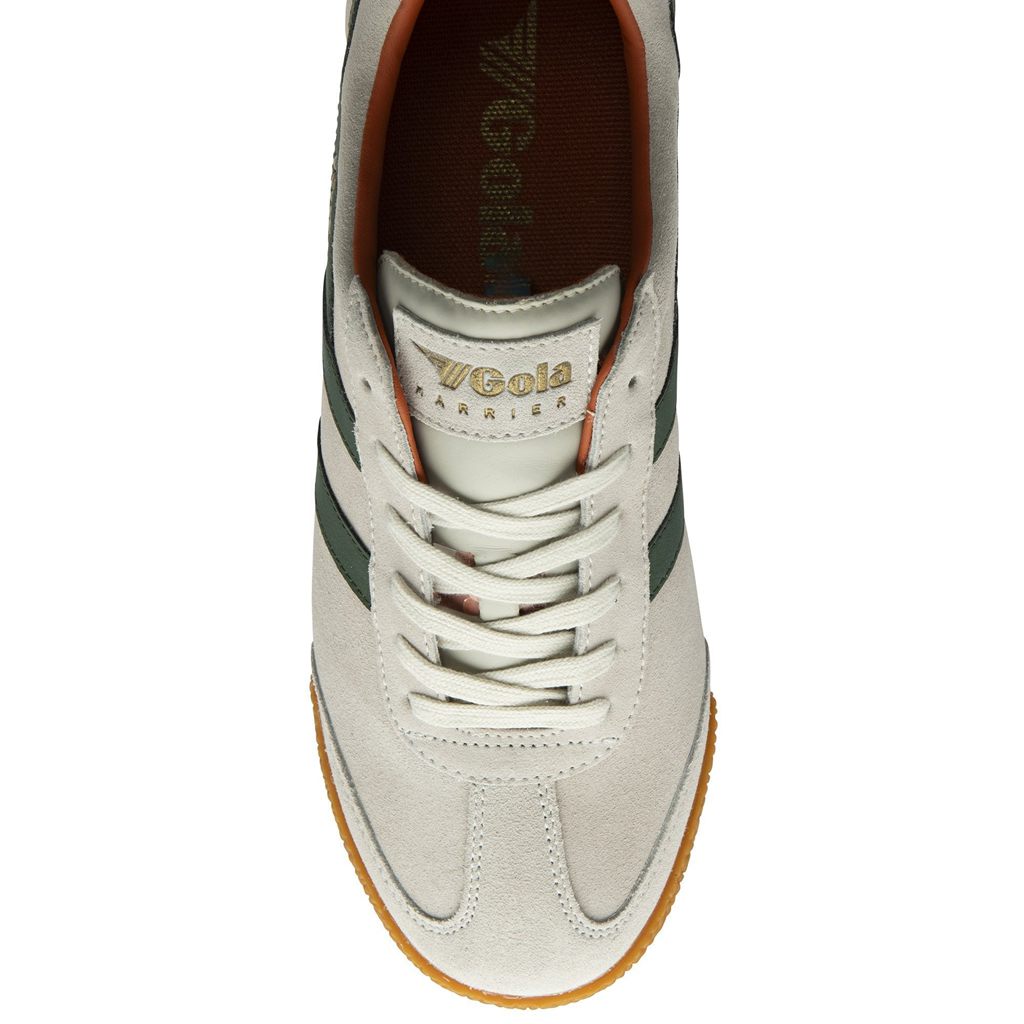 Gola Classics Harrier Suede Sneakers Blancas Naranjas Colombia | 861LWCMJD