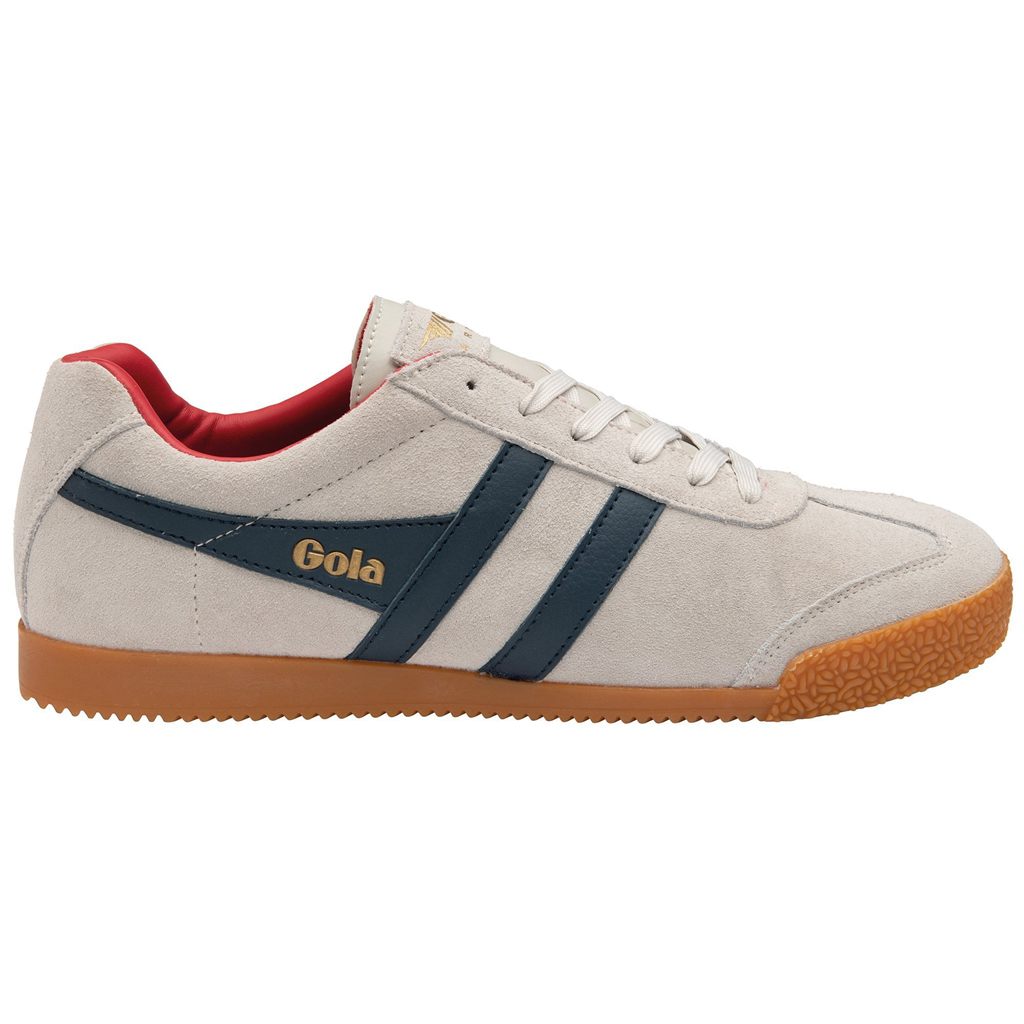 Gola Classics Harrier Suede Sneakers Blancas Azules Rojas Oscuro Colombia | 835ATLVMQ