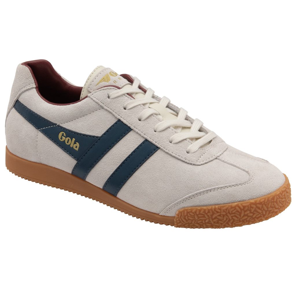 Gola Classics Harrier Suede Sneakers Blancas Azules Rojas Oscuro Colombia | 835ATLVMQ