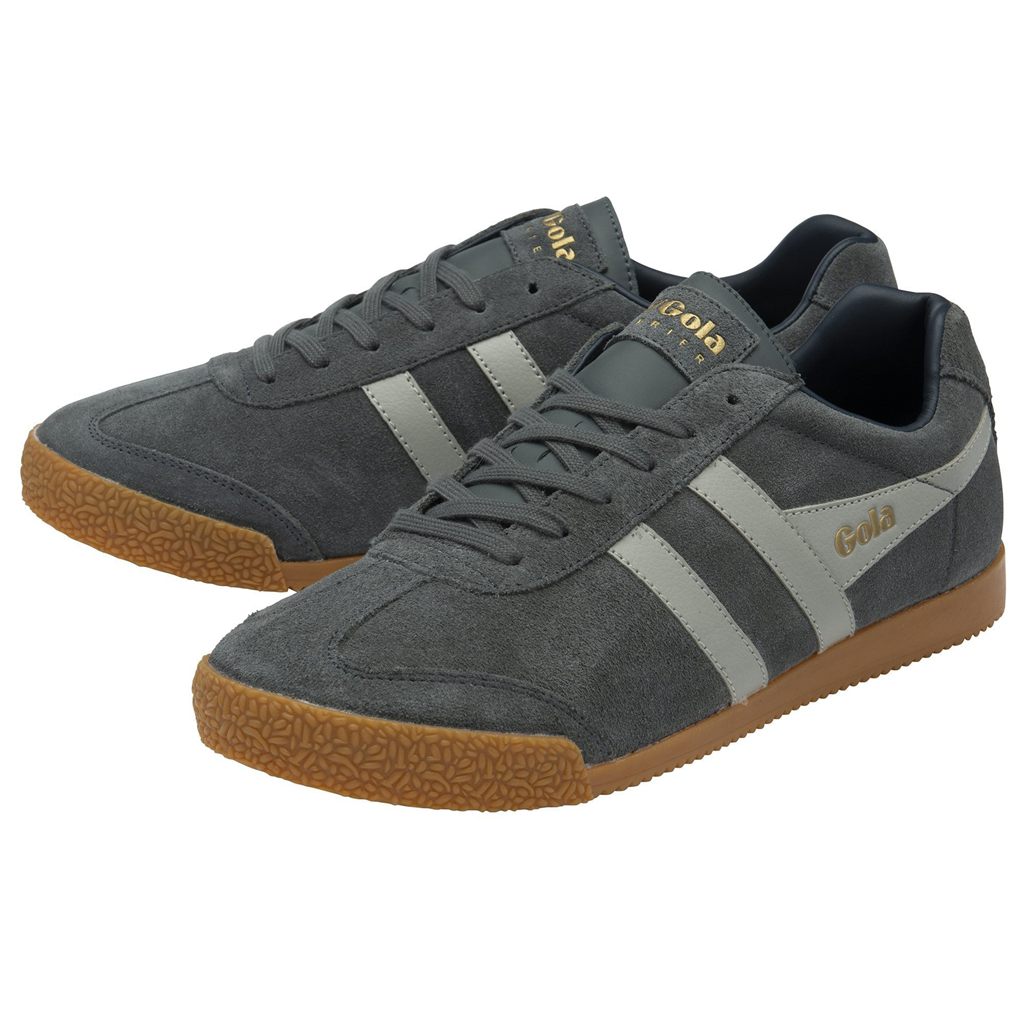 Gola Classics Harrier Suede Sneakers Gris Claro Azul Marino Colombia | 327ATCDNK