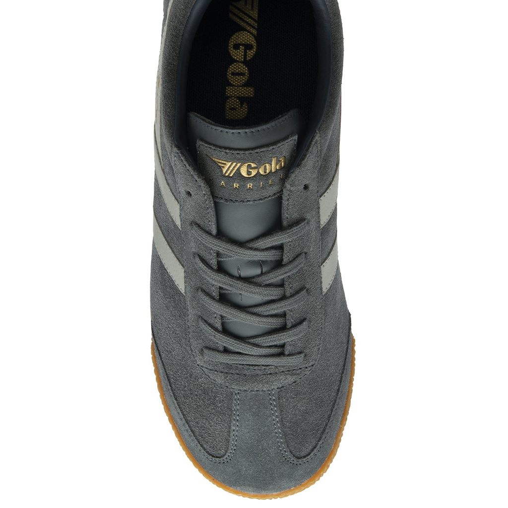 Gola Classics Harrier Suede Sneakers Gris Claro Azul Marino Colombia | 327ATCDNK