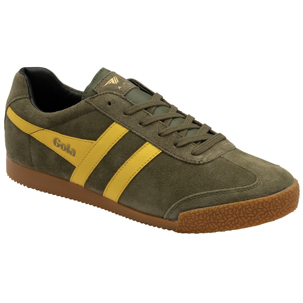 Gola Classics Harrier Suede Sneakers Kaki Negras Colombia | 982CELHRG