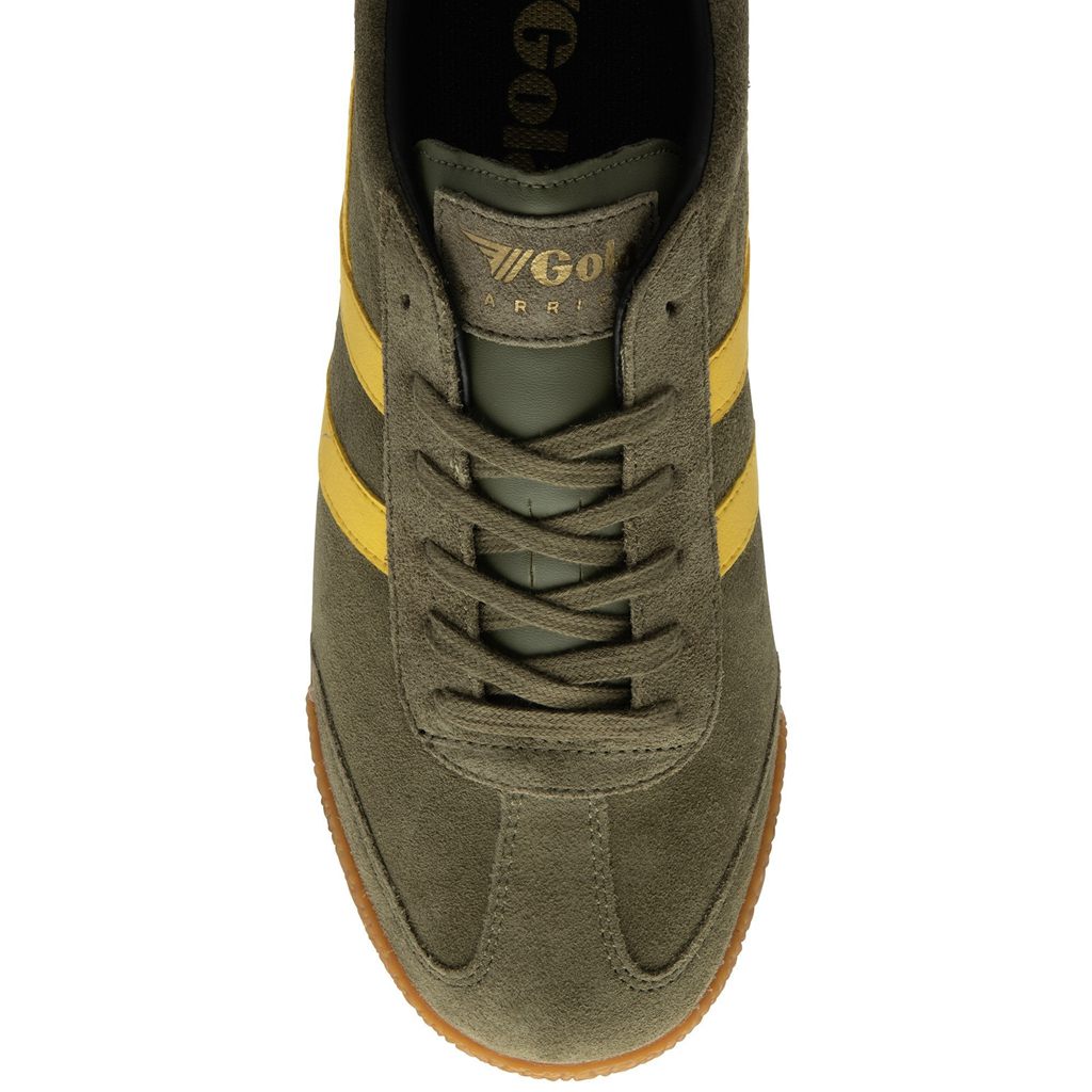 Gola Classics Harrier Suede Sneakers Kaki Negras Colombia | 982CELHRG