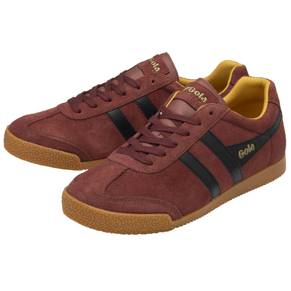 Gola Classics Harrier Suede Sneakers Rojas Negras Colombia | 241ILUZBE