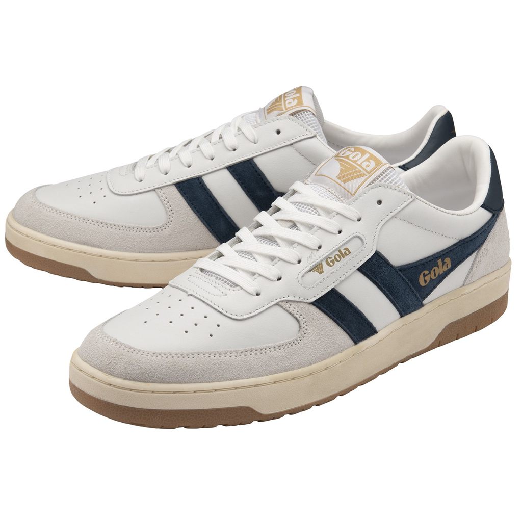 Gola Classics Hawk Sneakers Blancas Azules Colombia | 760VNPLRK