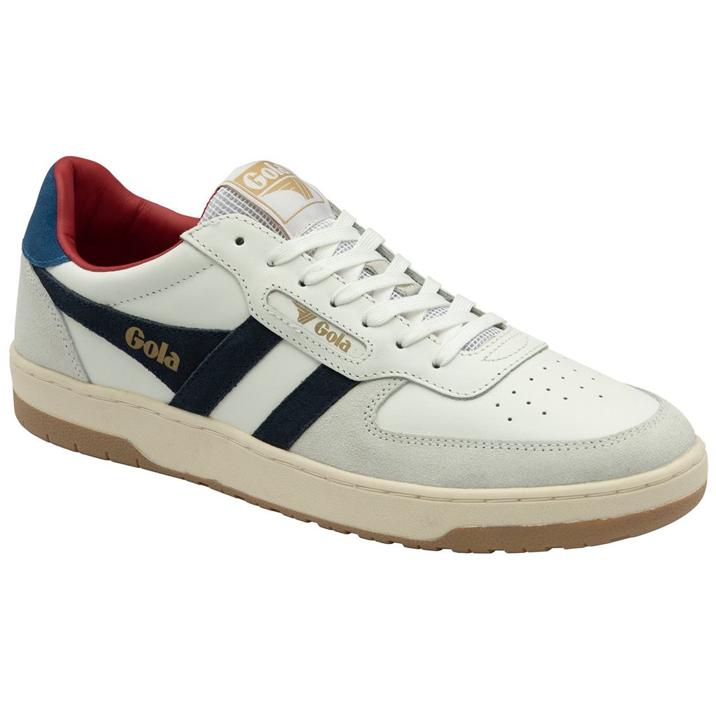 Gola Classics Hawk Sneakers Blancas Azul Marino Azules Colombia | 862CYSDFV