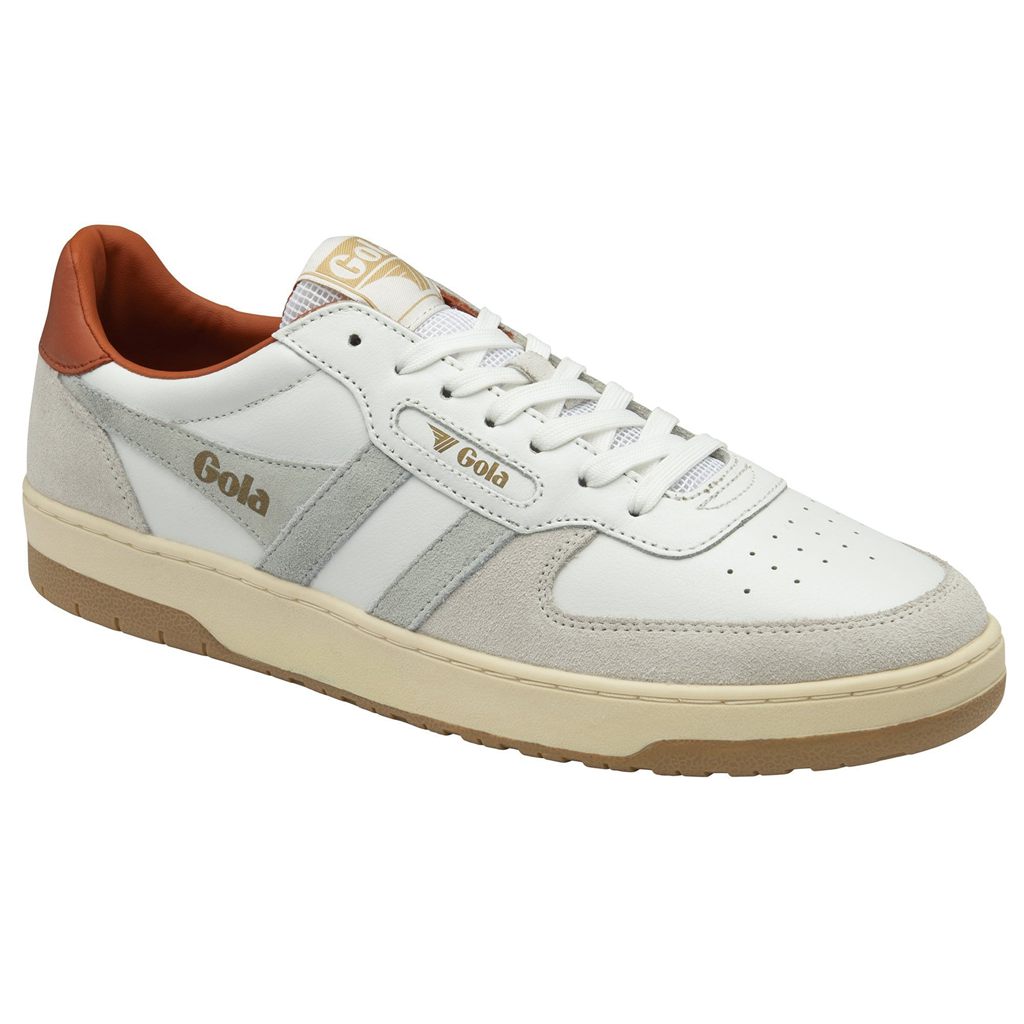 Gola Classics Hawk Sneakers Blancas Naranjas Colombia | 819QXLKIP