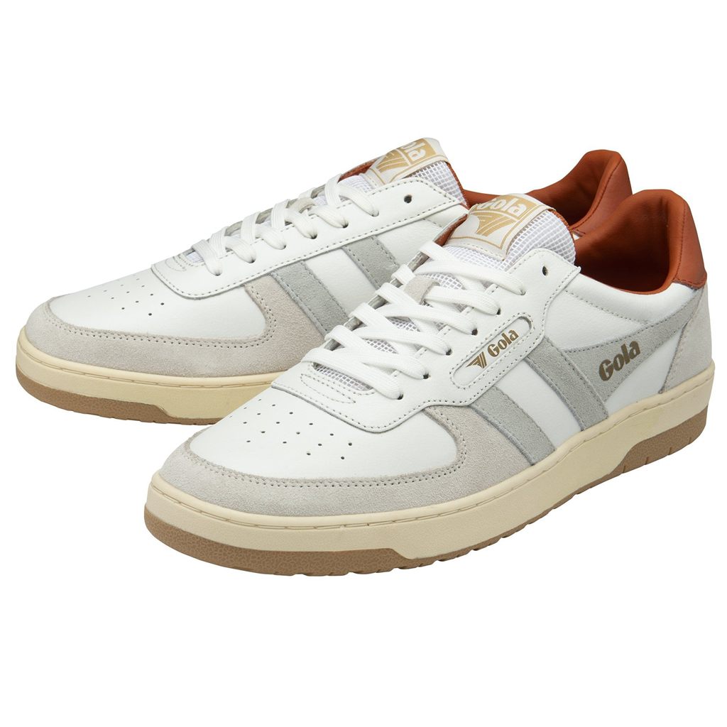 Gola Classics Hawk Sneakers Blancas Naranjas Colombia | 819QXLKIP