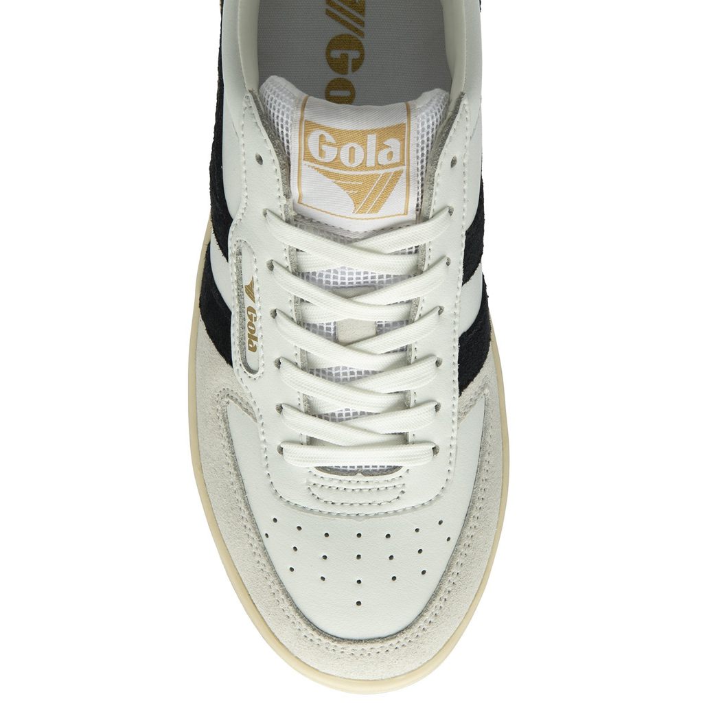 Gola Classics Hawk Sneakers Blancas Negras Doradas Colombia | 793DBQEJY