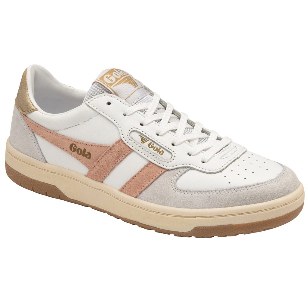 Gola Classics Hawk Sneakers Blancas Rosas Doradas Colombia | 923ZDPLIR