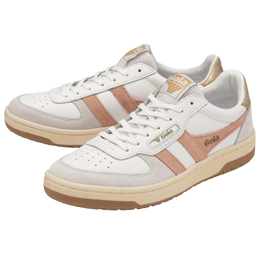 Gola Classics Hawk Sneakers Blancas Rosas Doradas Colombia | 923ZDPLIR