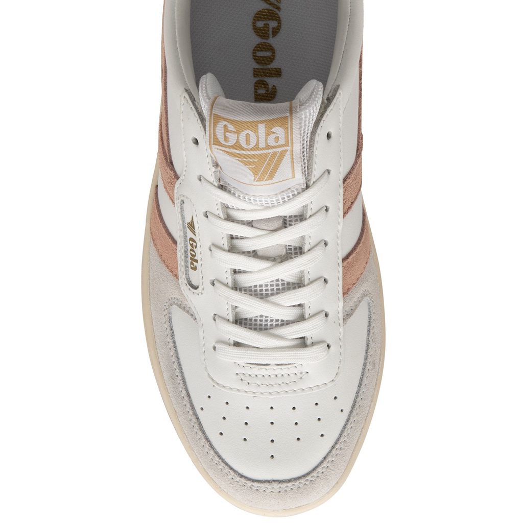 Gola Classics Hawk Sneakers Blancas Rosas Doradas Colombia | 923ZDPLIR