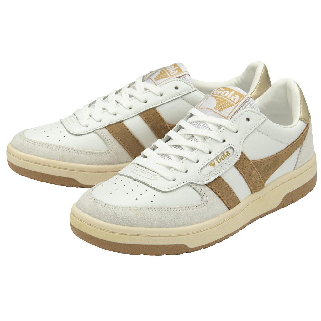 Gola Classics Hawk Sneakers Blancas Verde Menta Doradas Colombia | 701APHUFZ