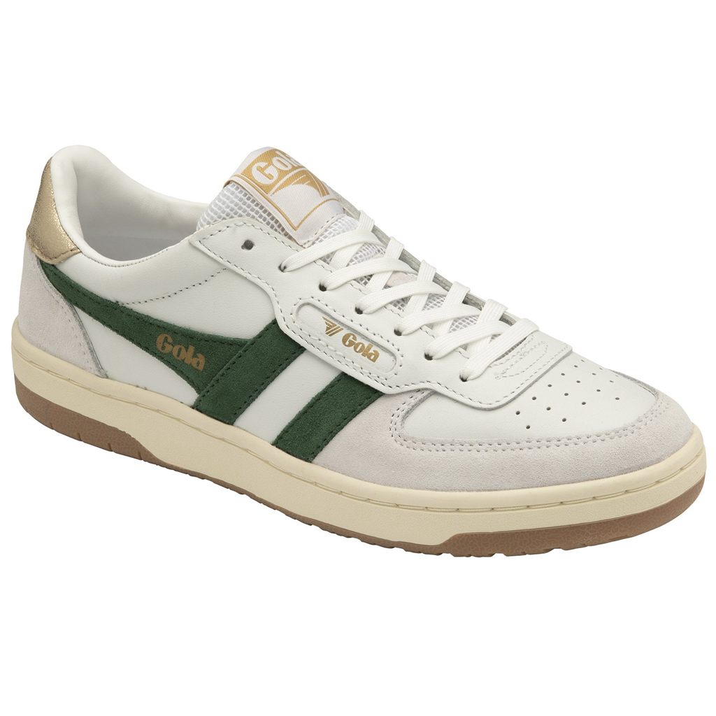 Gola Classics Hawk Sneakers Blancas Verde Oscuro Doradas Colombia | 172TEWZBS