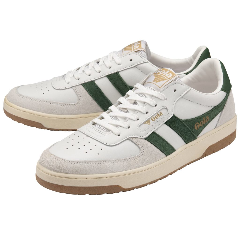Gola Classics Hawk Sneakers Blancas Verde Oscuro Colombia | 328EADNZU