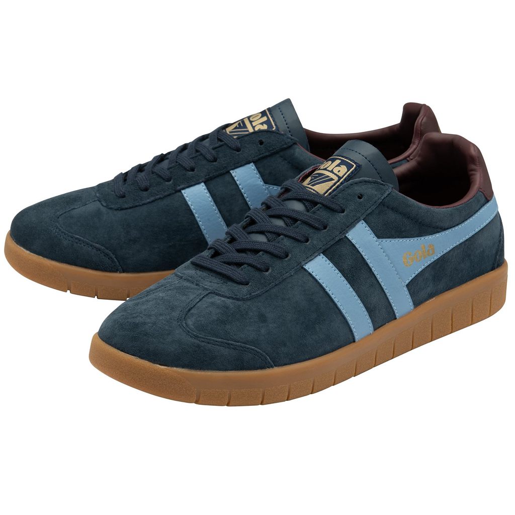 Gola Classics Hurricane Suede Sneakers Azul Marino Burdeos Colombia | 642XYAJWQ