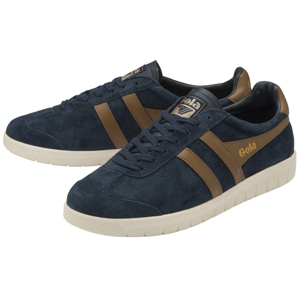 Gola Classics Hurricane Suede Sneakers Azul Marino Blancas Colombia | 314FEAGKX