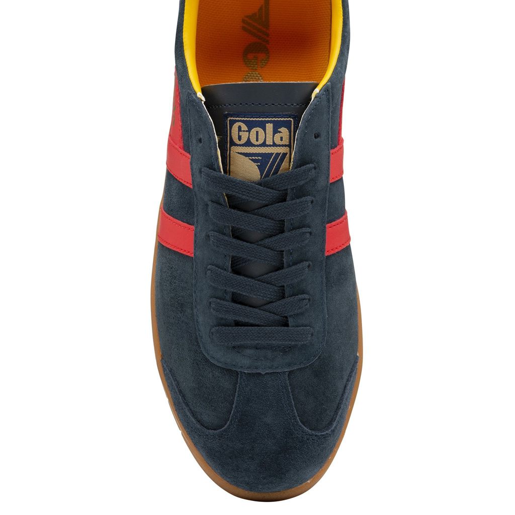 Gola Classics Hurricane Suede Sneakers Azul Marino Rojas Colombia | 732WDGCNB