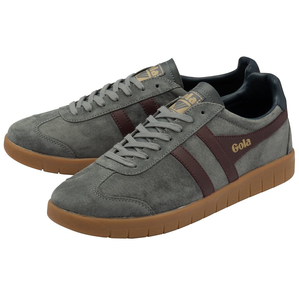 Gola Classics Hurricane Suede Sneakers Burdeos Azul Marino Colombia | 956CFXNTG