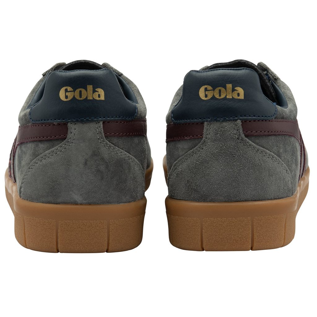Gola Classics Hurricane Suede Sneakers Burdeos Azul Marino Colombia | 956CFXNTG