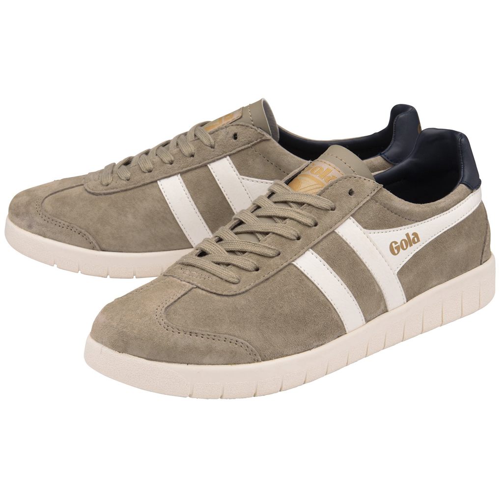 Gola Classics Hurricane Suede Sneakers Blancas Azul Marino Colombia | 073SEAYKU