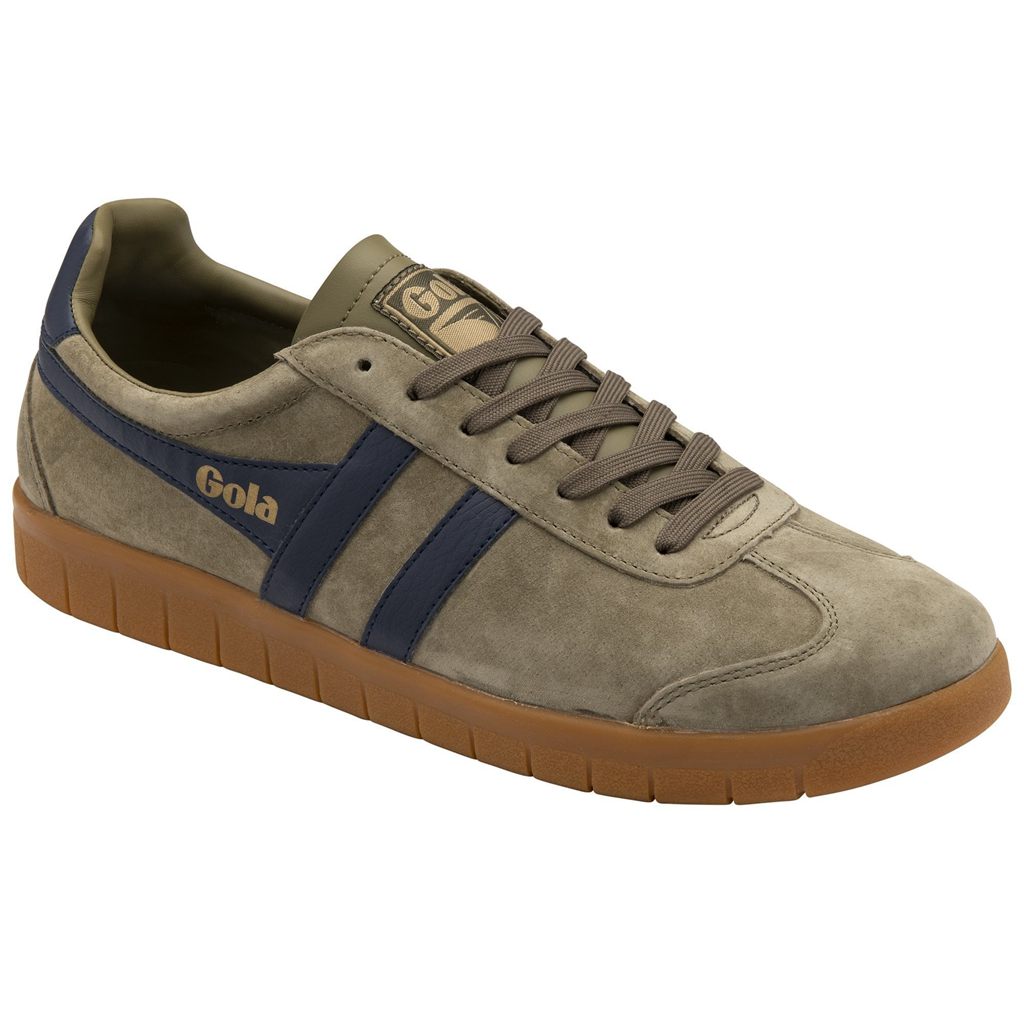 Gola Classics Hurricane Suede Sneakers Kaki Azul Marino Kaki Colombia | 037BMZHFL