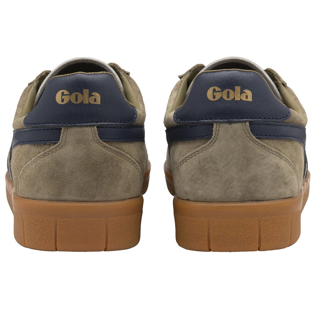 Gola Classics Hurricane Suede Sneakers Kaki Azul Marino Kaki Colombia | 037BMZHFL