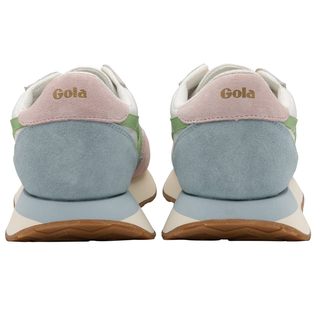 Gola Classics Indiana Sneakers Blancas Azules Verde Colombia | 620YKRHVZ